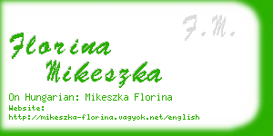 florina mikeszka business card